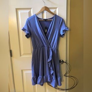 Charming Charlie Brand as you wish dusty blue dress